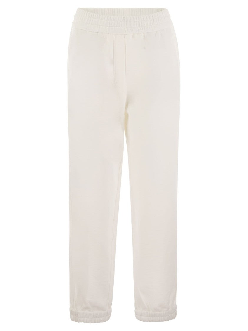 Brunello Cucinelli Track Trousers In Light Cotton Fleece