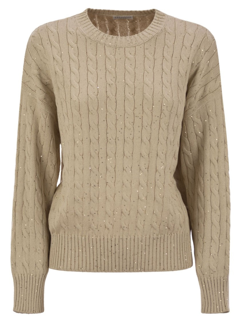 Brunello Cucinelli Dazzling Cables Cotton Jersey