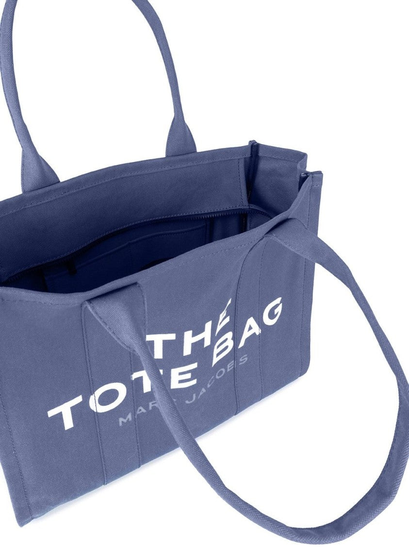 Marc Jacobs Structured Cotton Tote With Modern Text Design
