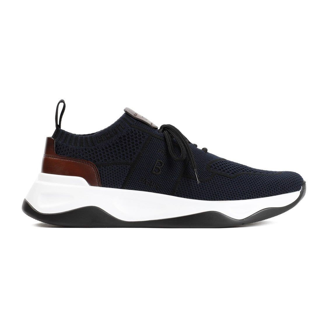 Berluti Blue Navy Textile Knit Sneakers