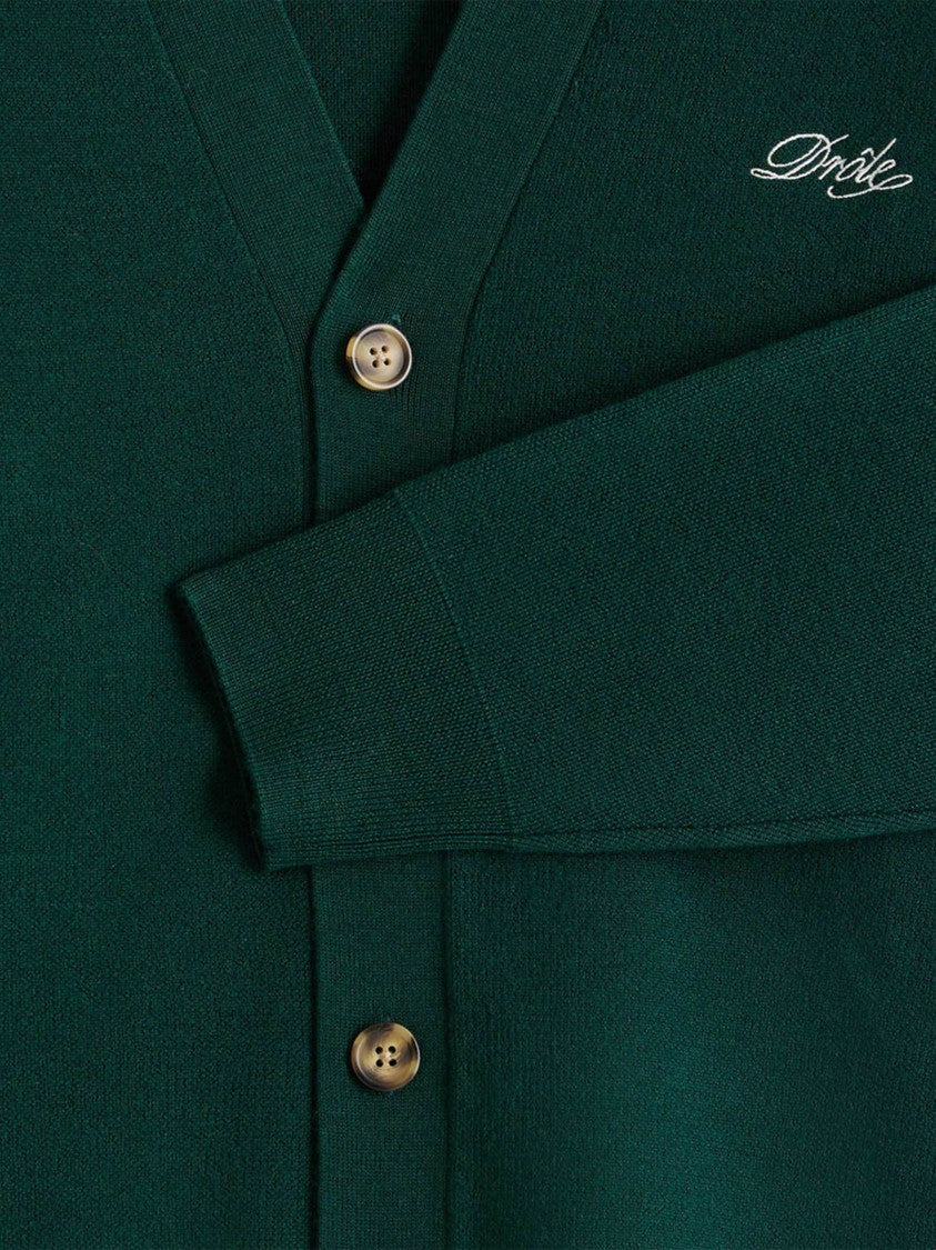 Drôle De Monsieur Merino Wool Cardigan With Button-Up Front