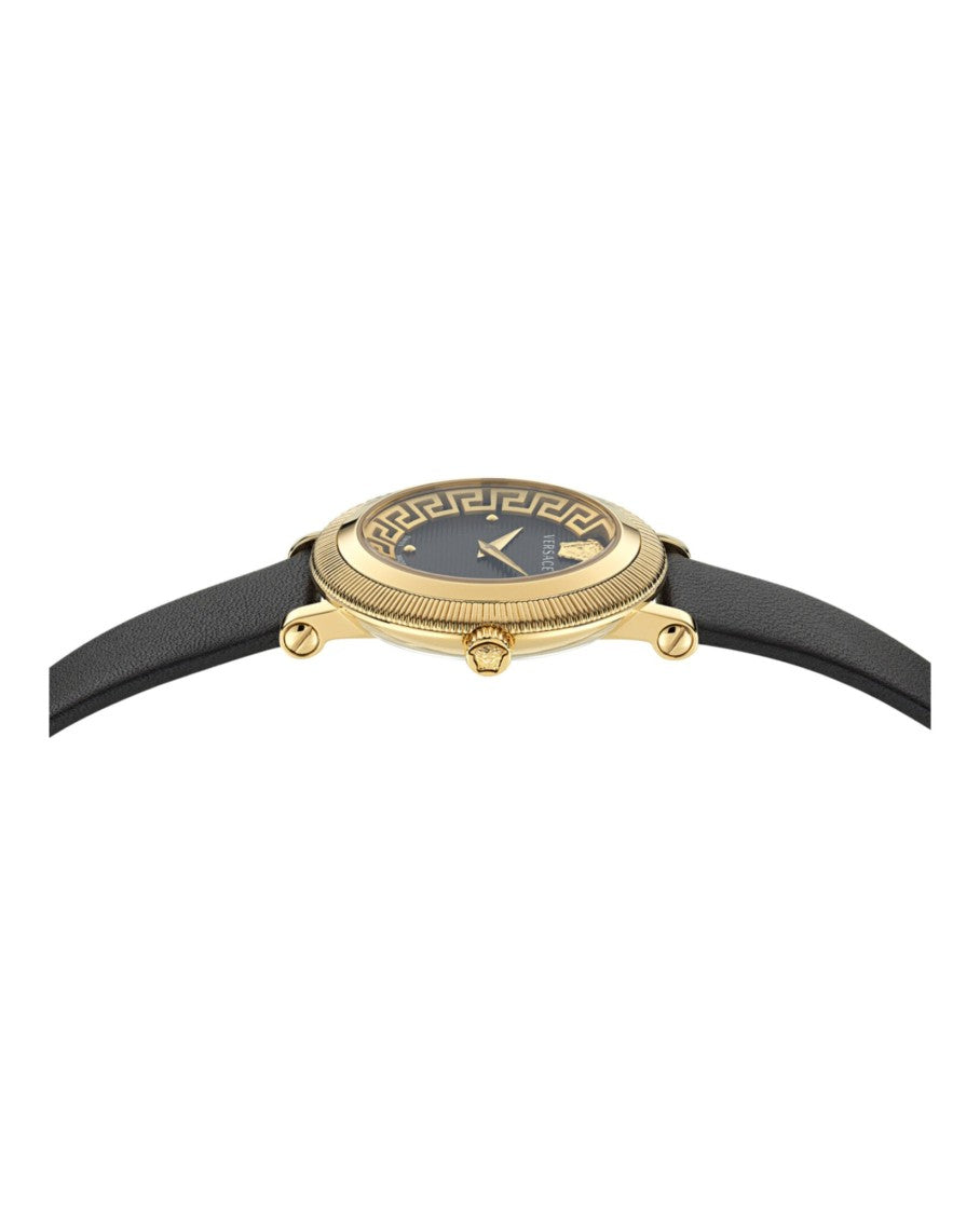 Versace Greca Flourish Leather Watch