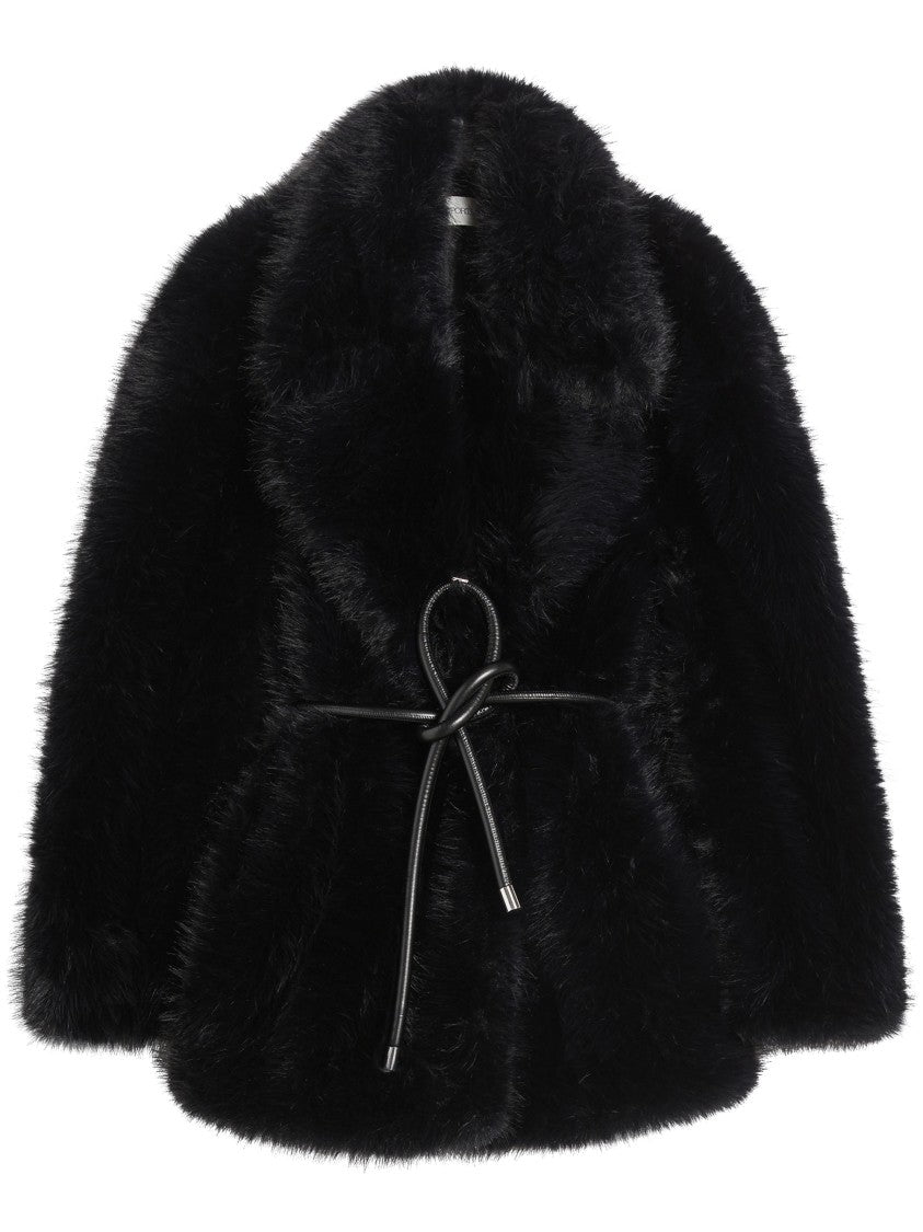 Max Mara Tailored Black Coat With Silhouette
