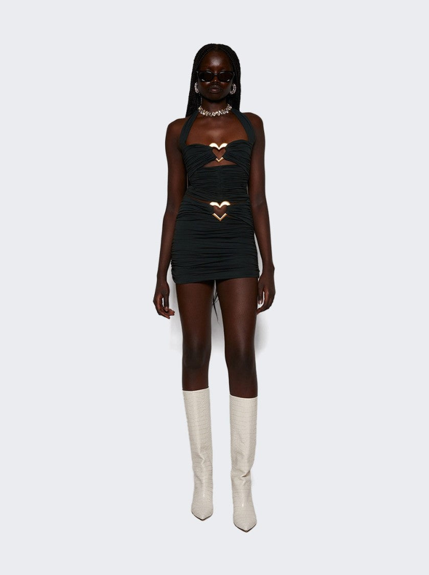 Area Heart Ruched Mini Skirt