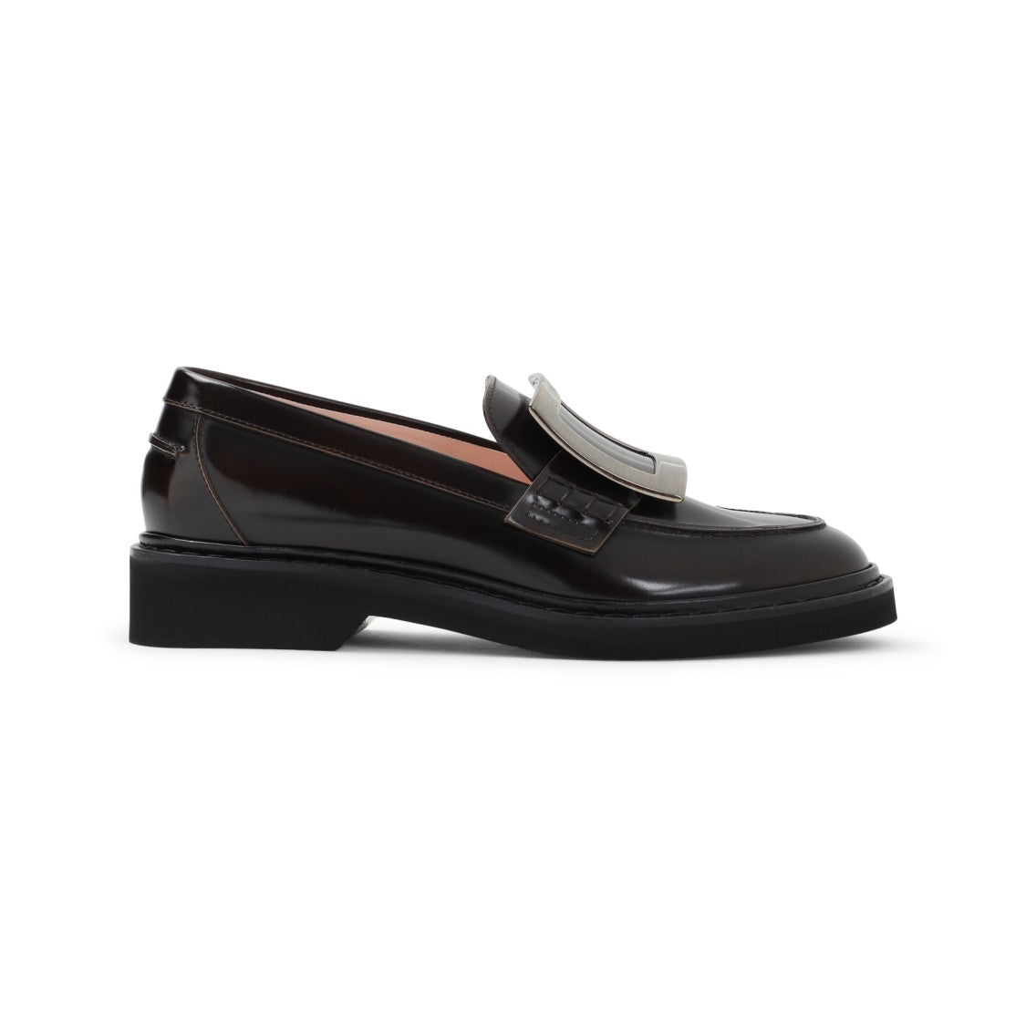 Roger Vivier Lentil Brown Leather Viv Rangers Met Buc 25 Loafers