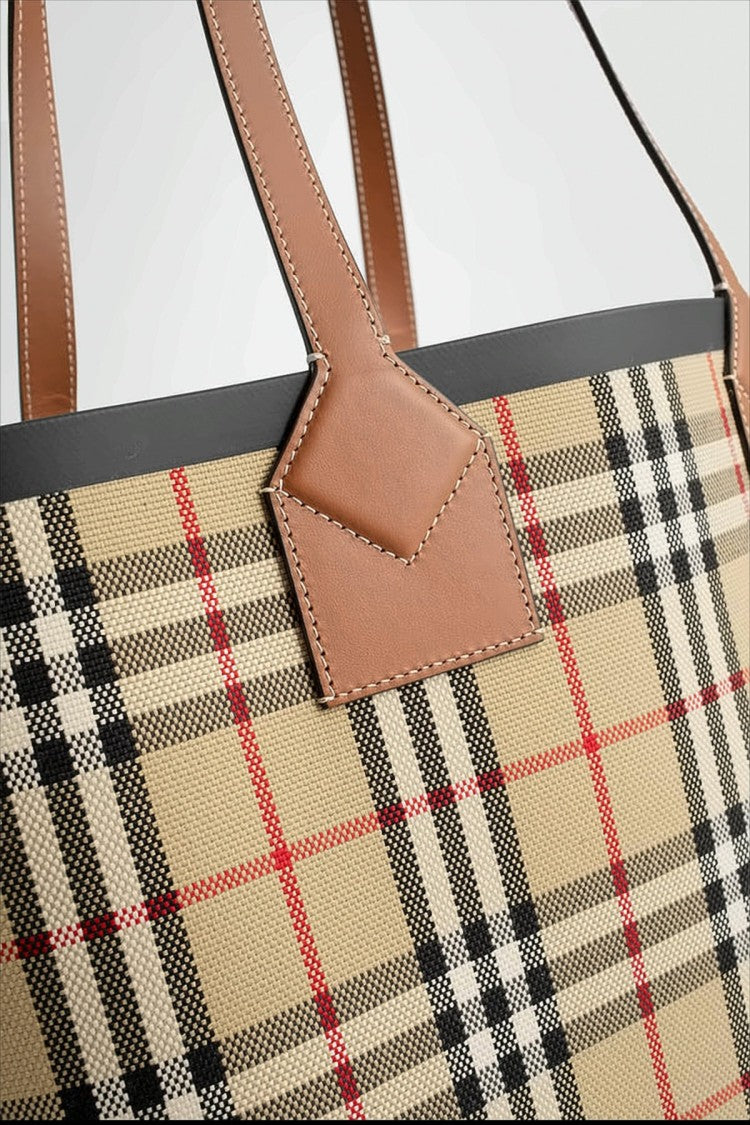 Burberry Check London Midi Tote Bag