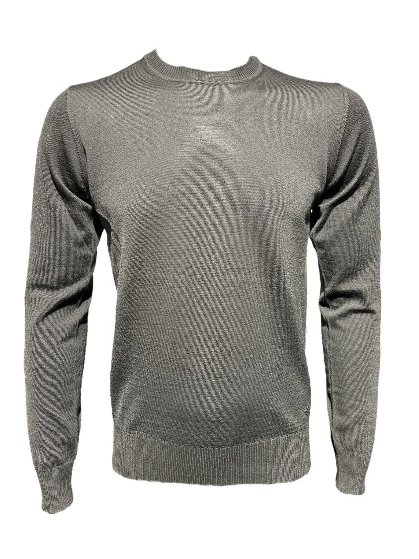Emporio Armani Black Virgin Wool Knitwear