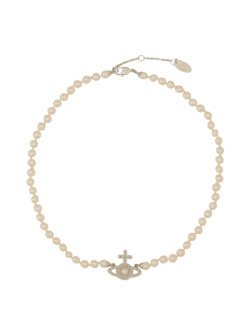 Vivienne Westwood Ornate Brass Necklace With Central Pendant