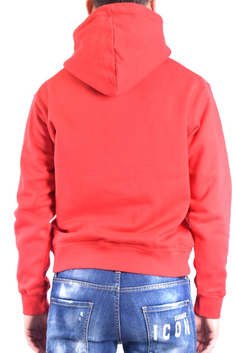 Dsquared2 Multicolor Graphic Sweatshirt With Hood And Drawstrings
