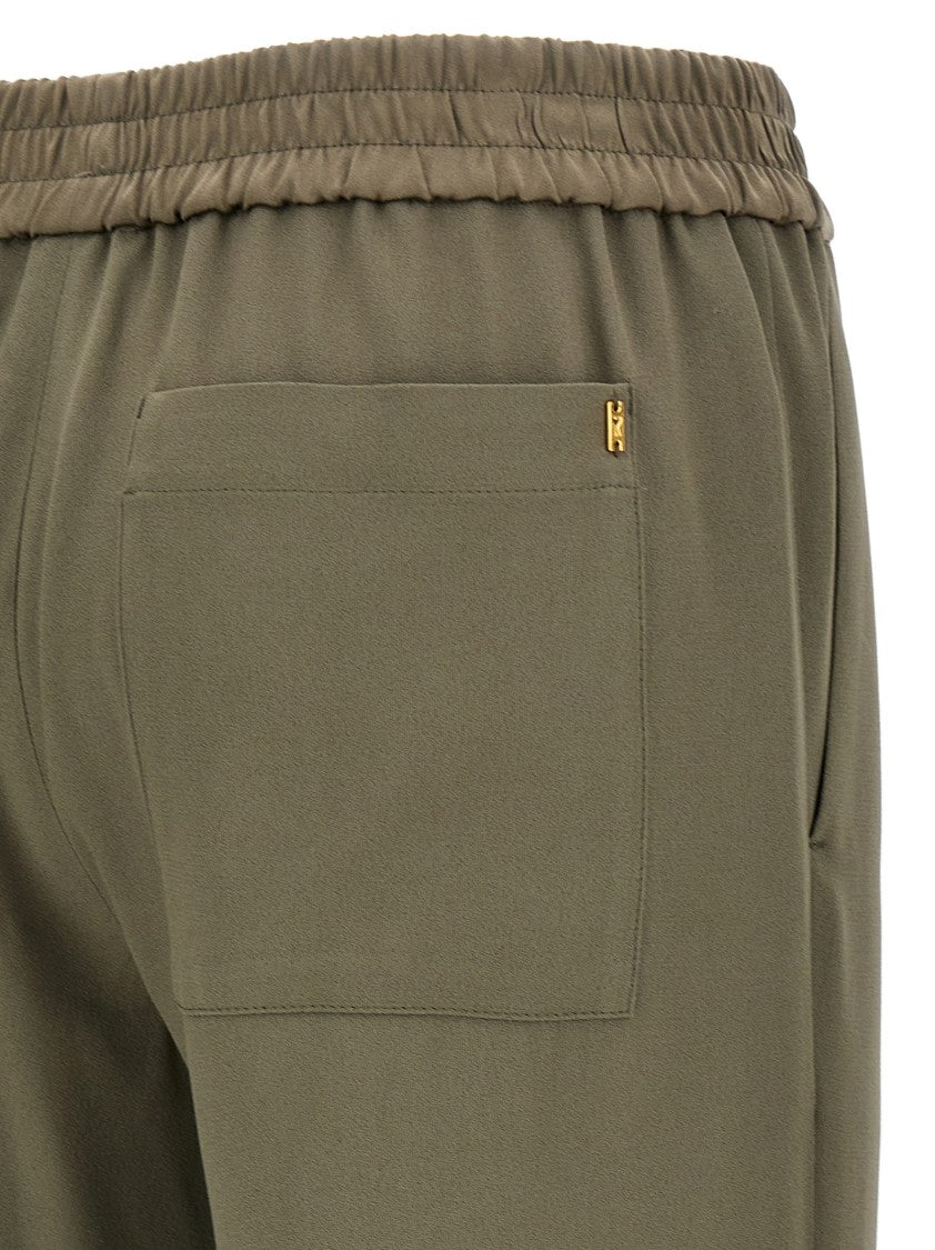 Ami Wide Leg Trousers With Adjustable Strap