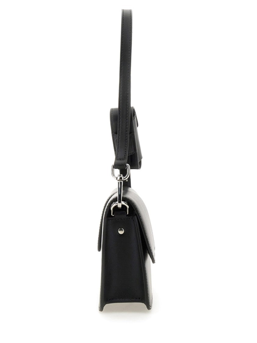Msgm Baguette Bag With Double Flap And Logo