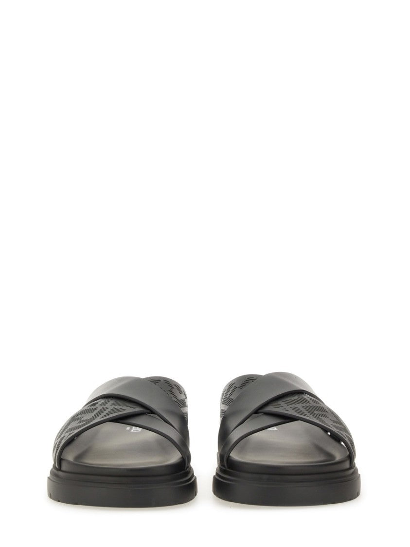 Fendi Black Slide Sandals