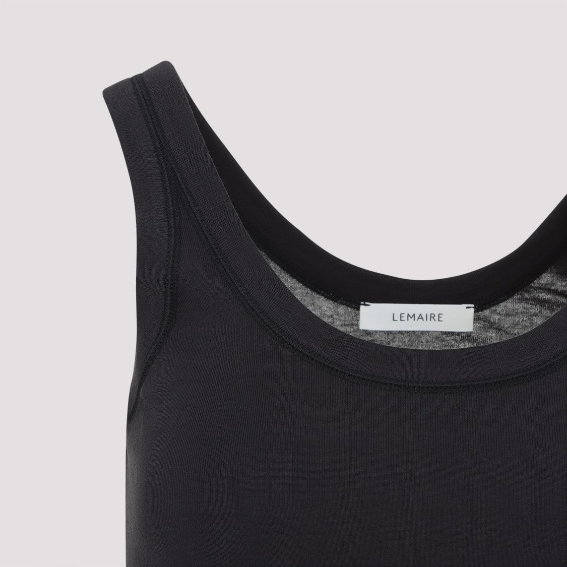 Lemaire Ribbed Tank Top In Sophisticated Grey