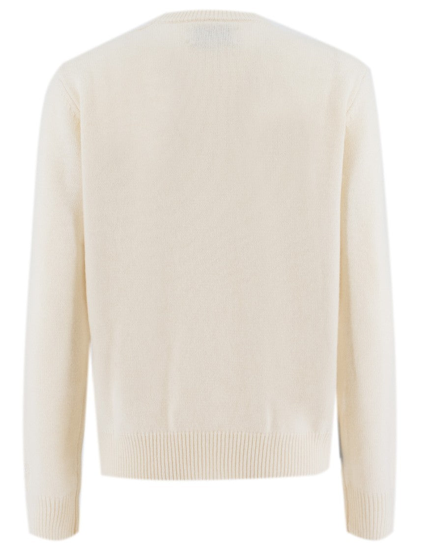 Mc2 Saint Barth Winter Motif Cashmere-Blend Crew-Neck Jumper