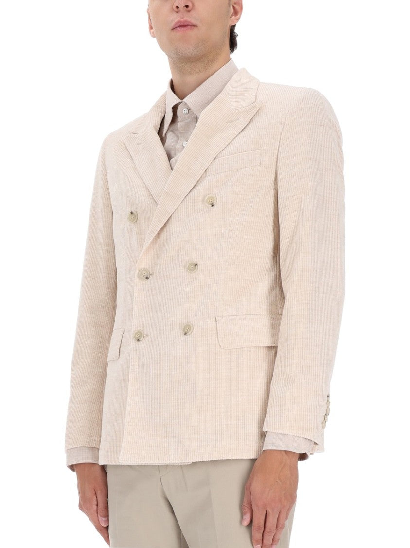 Boss Camel Double-Breasted Beige Blazer