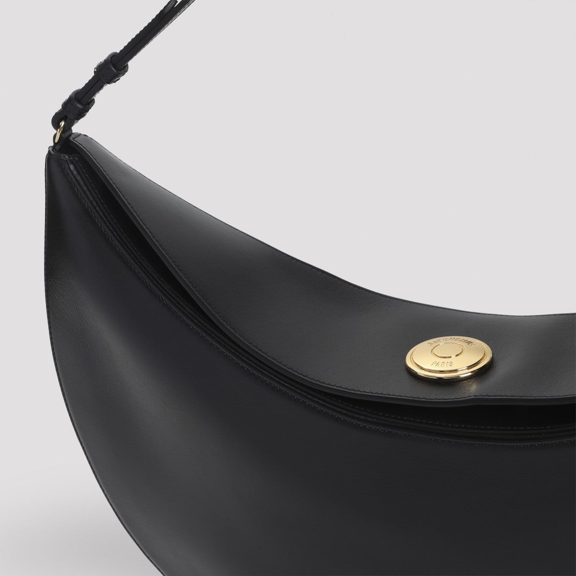 Jacquemus Black Leather Le Calisso Rond Handbag