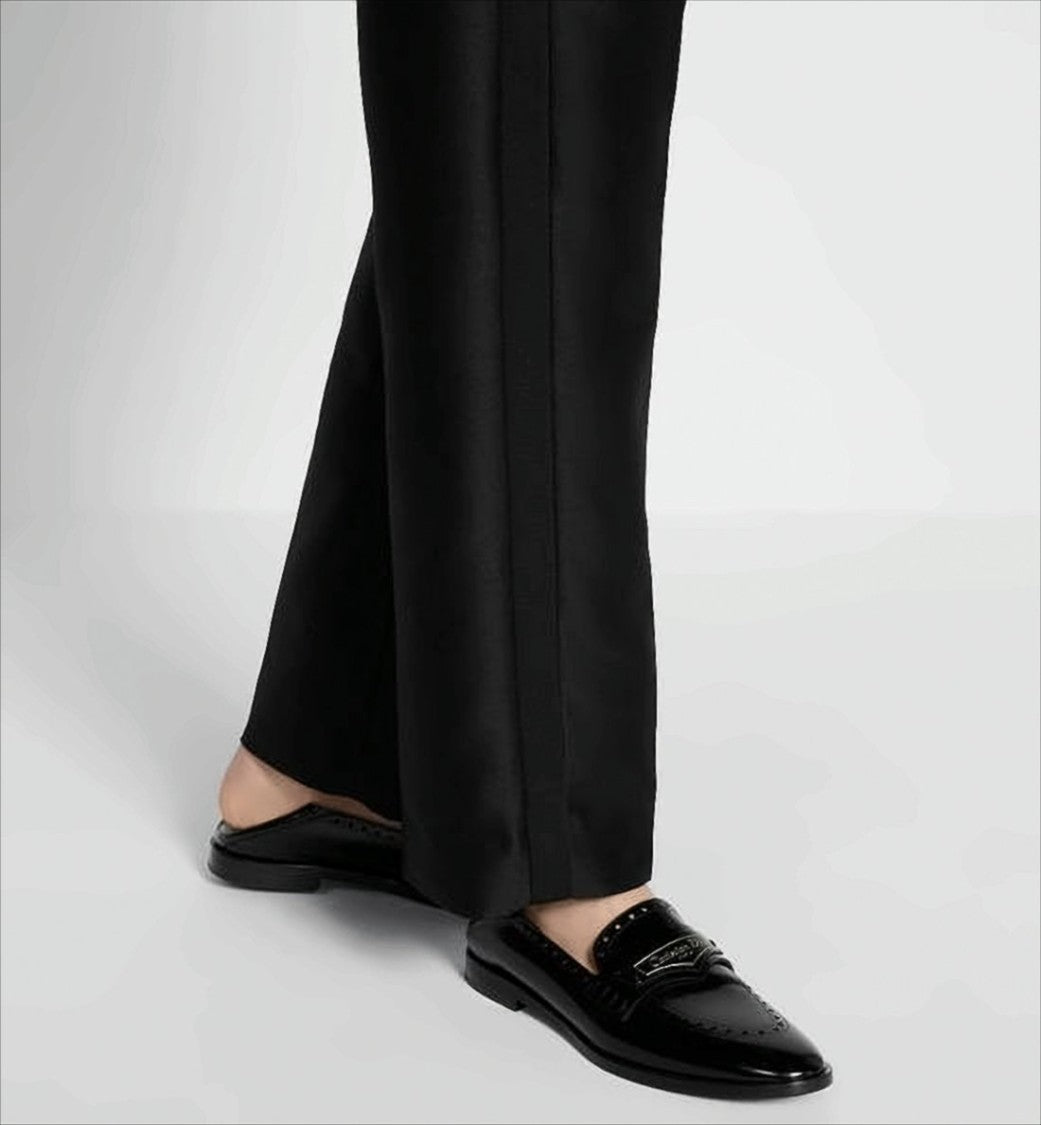 Christian Dior Sleek Backless Loafers With Perforated Detailing And Branded Plaque