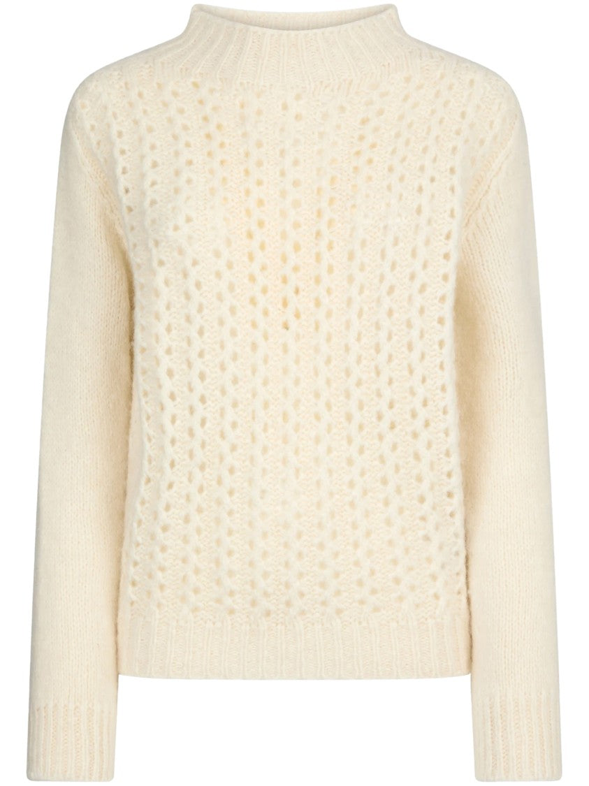 Dondup White Sweater With Classic Fit