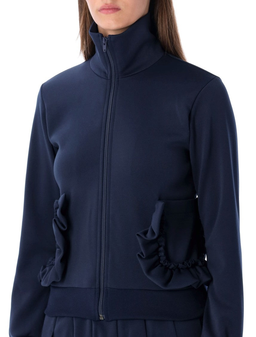 Comme Des Garçons Fleeze Zip Ruffle Pocket Jakcet