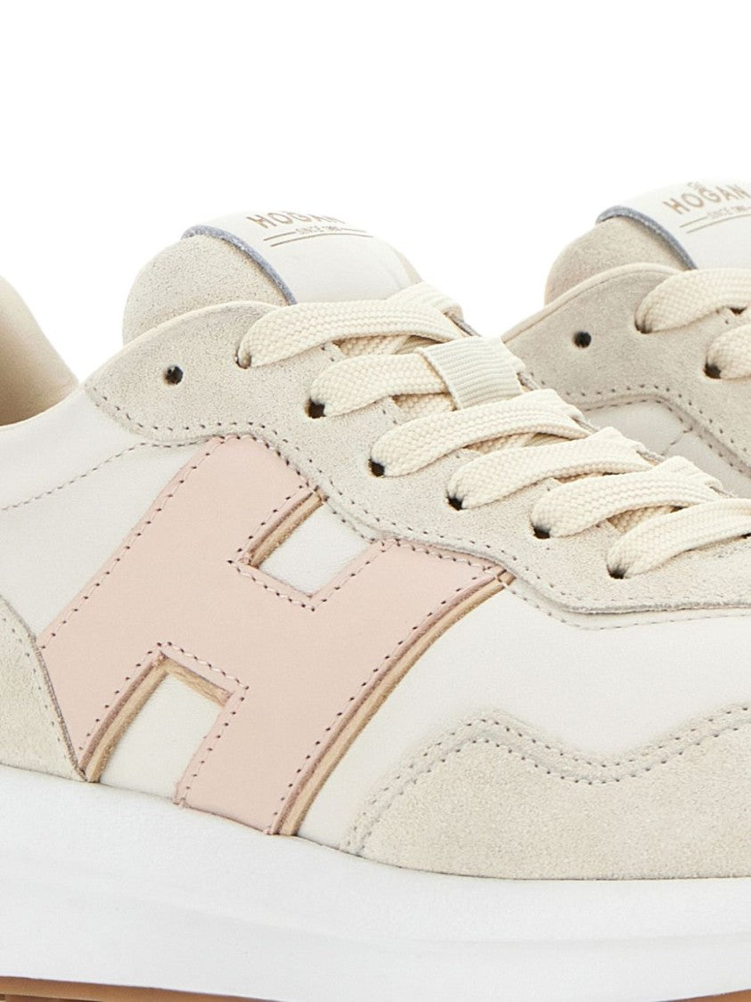 Hogan Modern White Sneakers With Textured Upper And Cushioned Sole