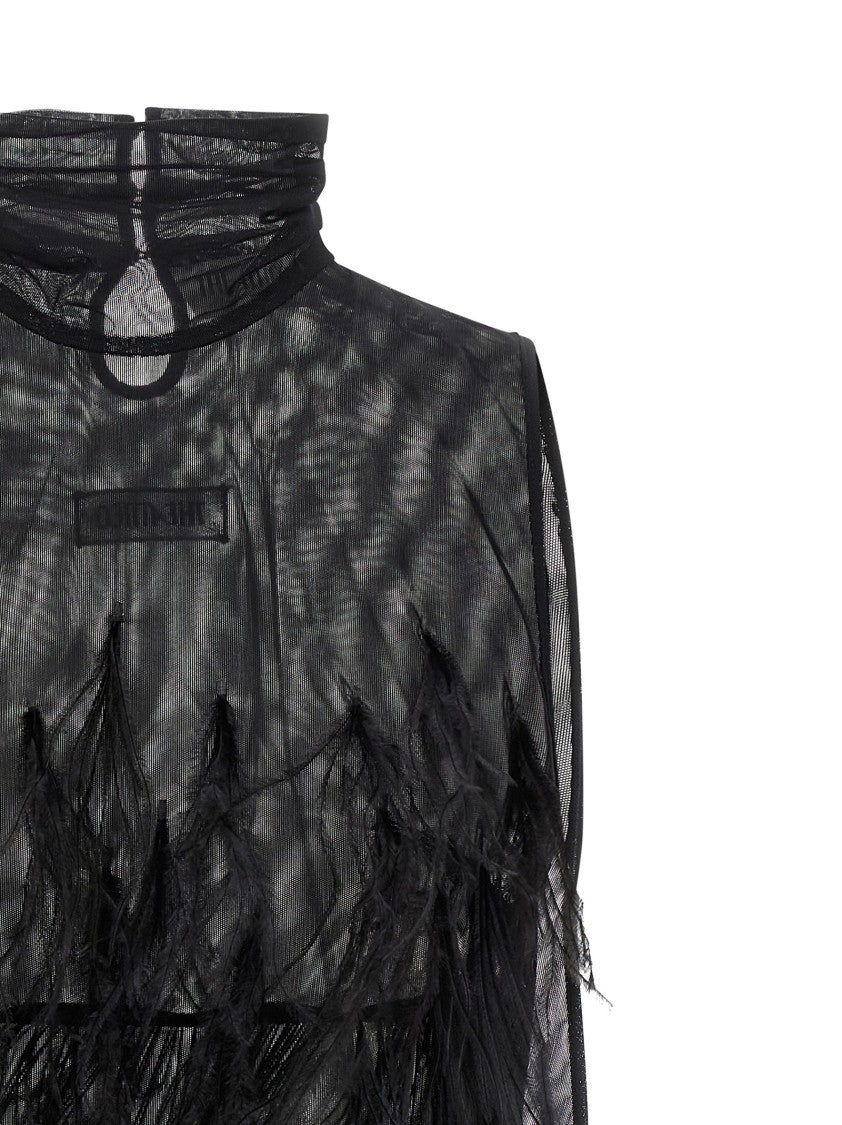 The Attico Ostrich Feather Dress
