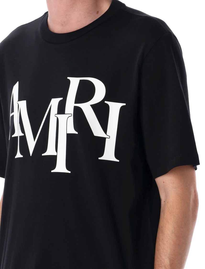 Amiri Amiri Staggered Logo Tee