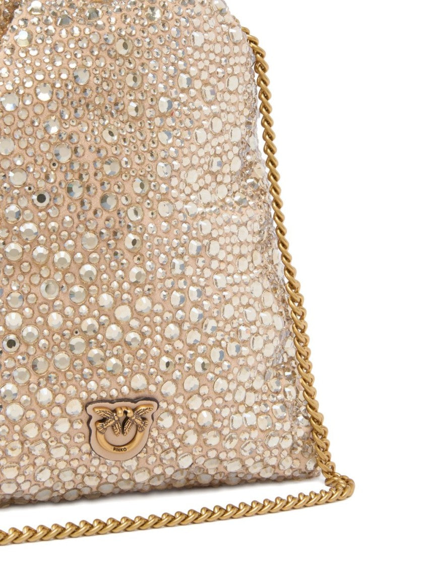 Pinko Structured Neutrals Bag With Design