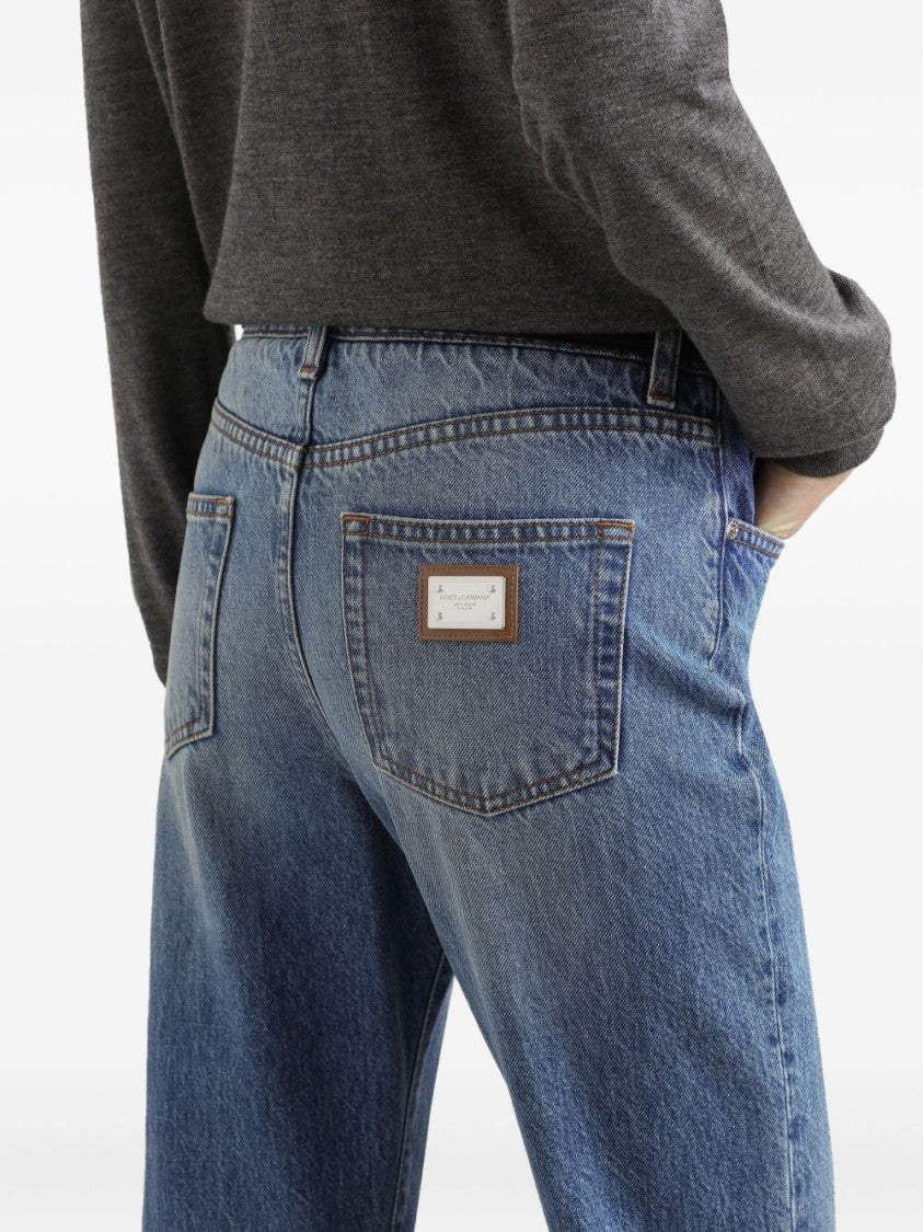 Dolce & Gabbana Mid-Rise Straight-Leg Jeans With Classic Five-Pocket Design