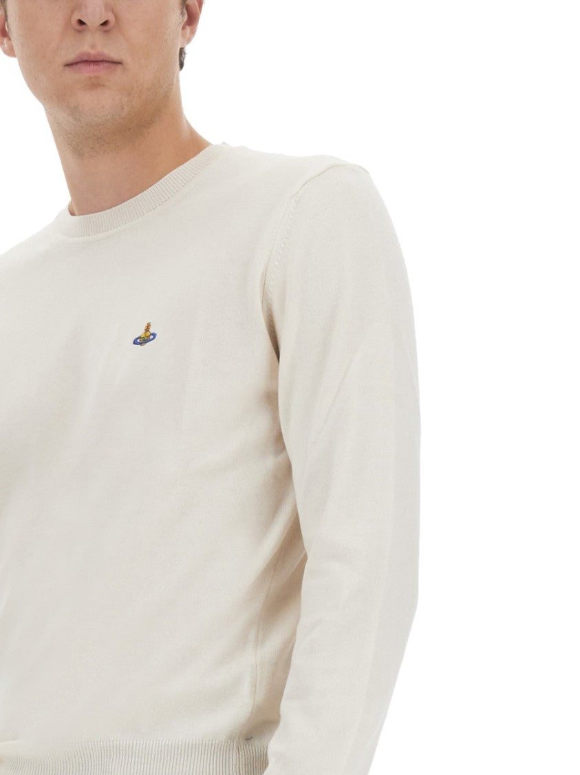 Vivienne Westwood Cotton-Cashmere Blend Jersey With Embroidered Logo