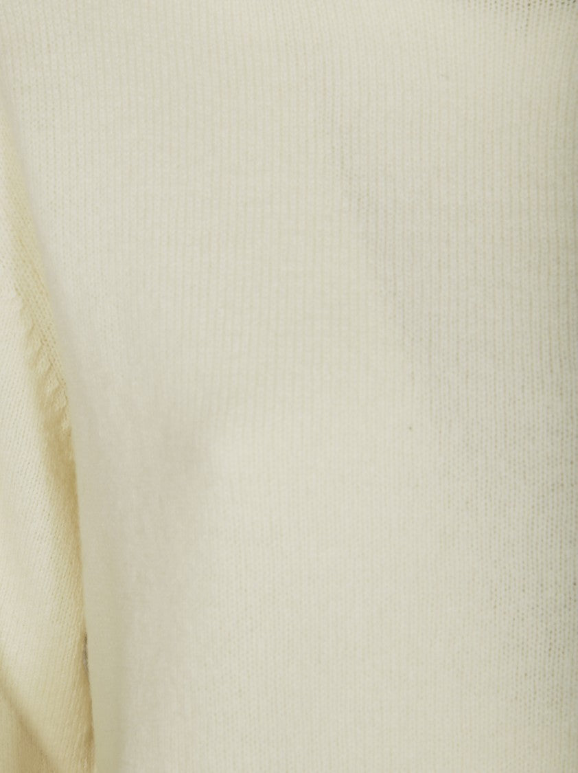 Daniele Fiesoli Relaxed-Fit White Turtleneck Sweater