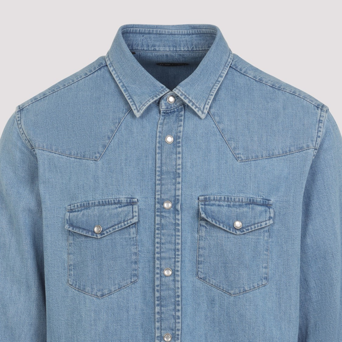 Tom Ford Classic Denim Shirt With Button-Down Front