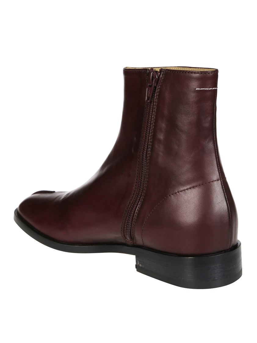 Mm6 By Maison Margiela Ankle Boot With Polished Leather Upper