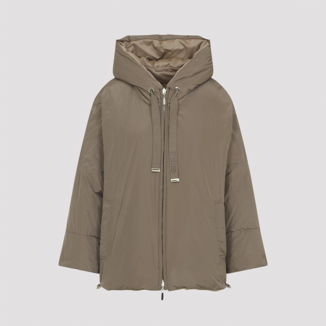 Max Mara Camel Brown Camel Wool Desiderio Padded Jacket