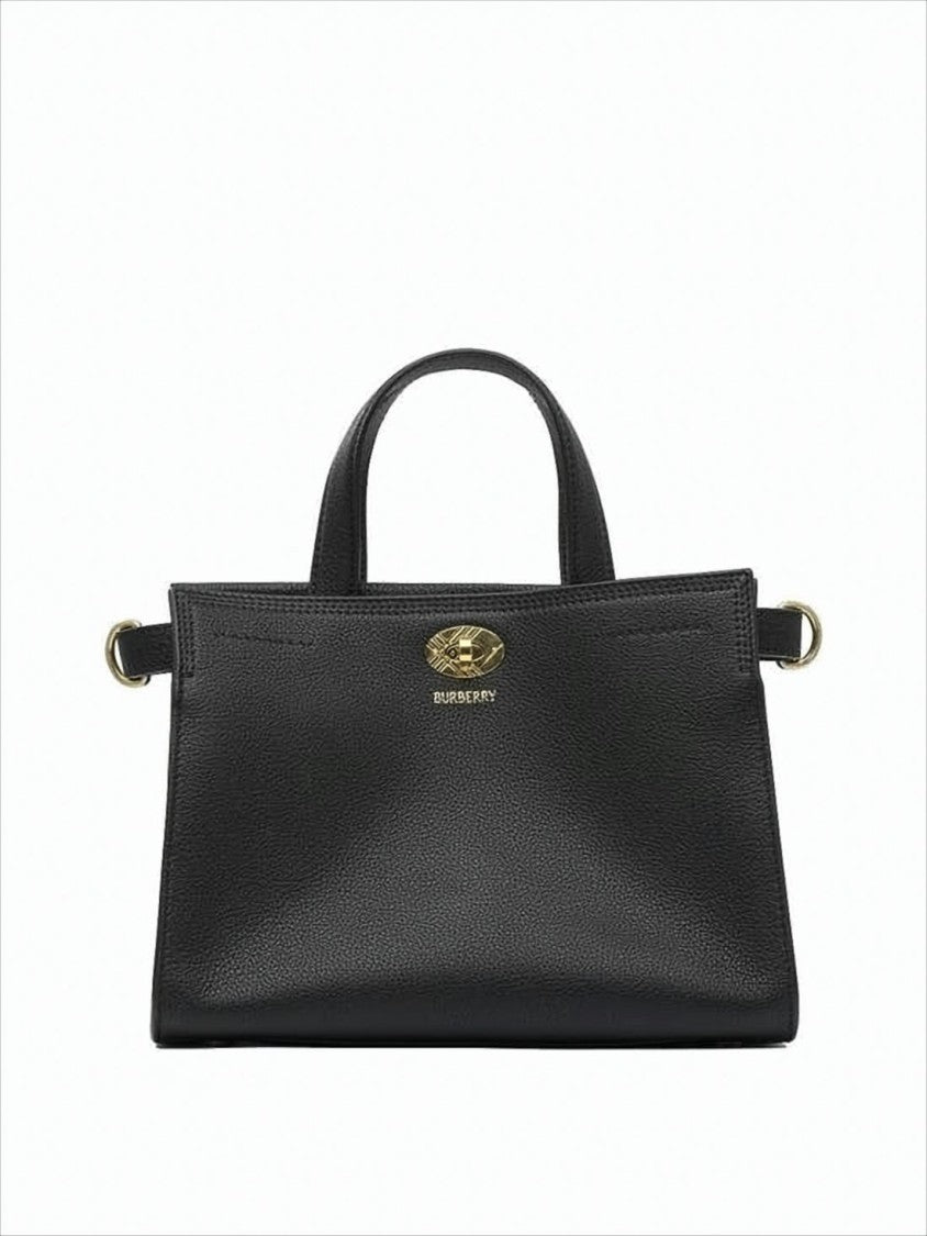 Burberry Textured Calf Leather Tote Bag