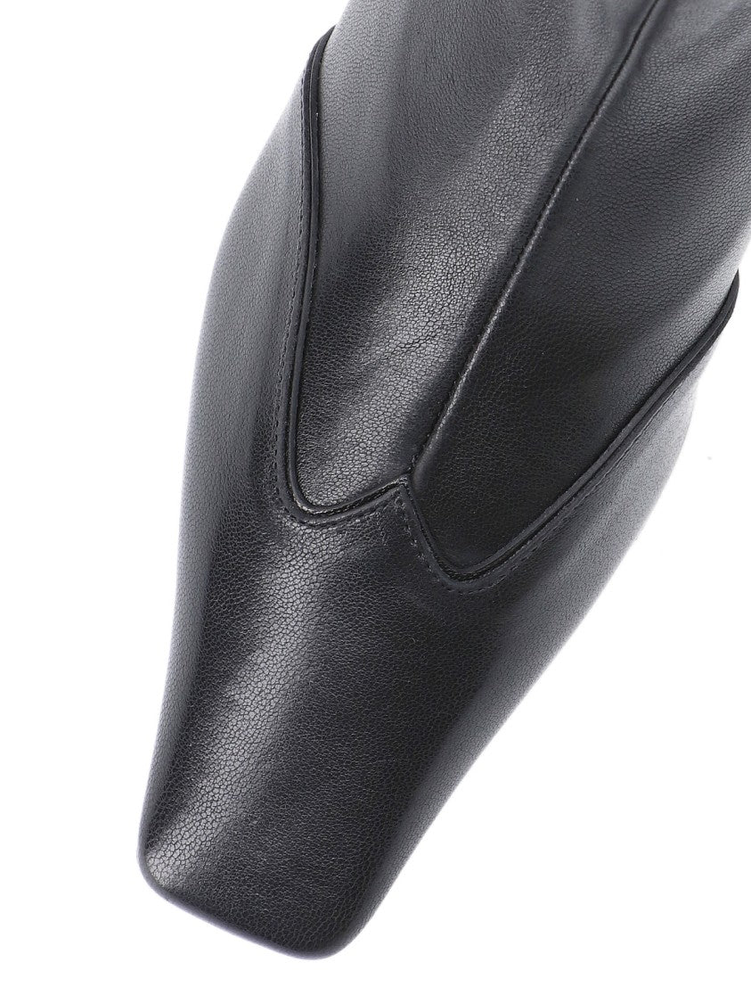 Khaite "Nevada Low Boot" Ankle Boots – Black