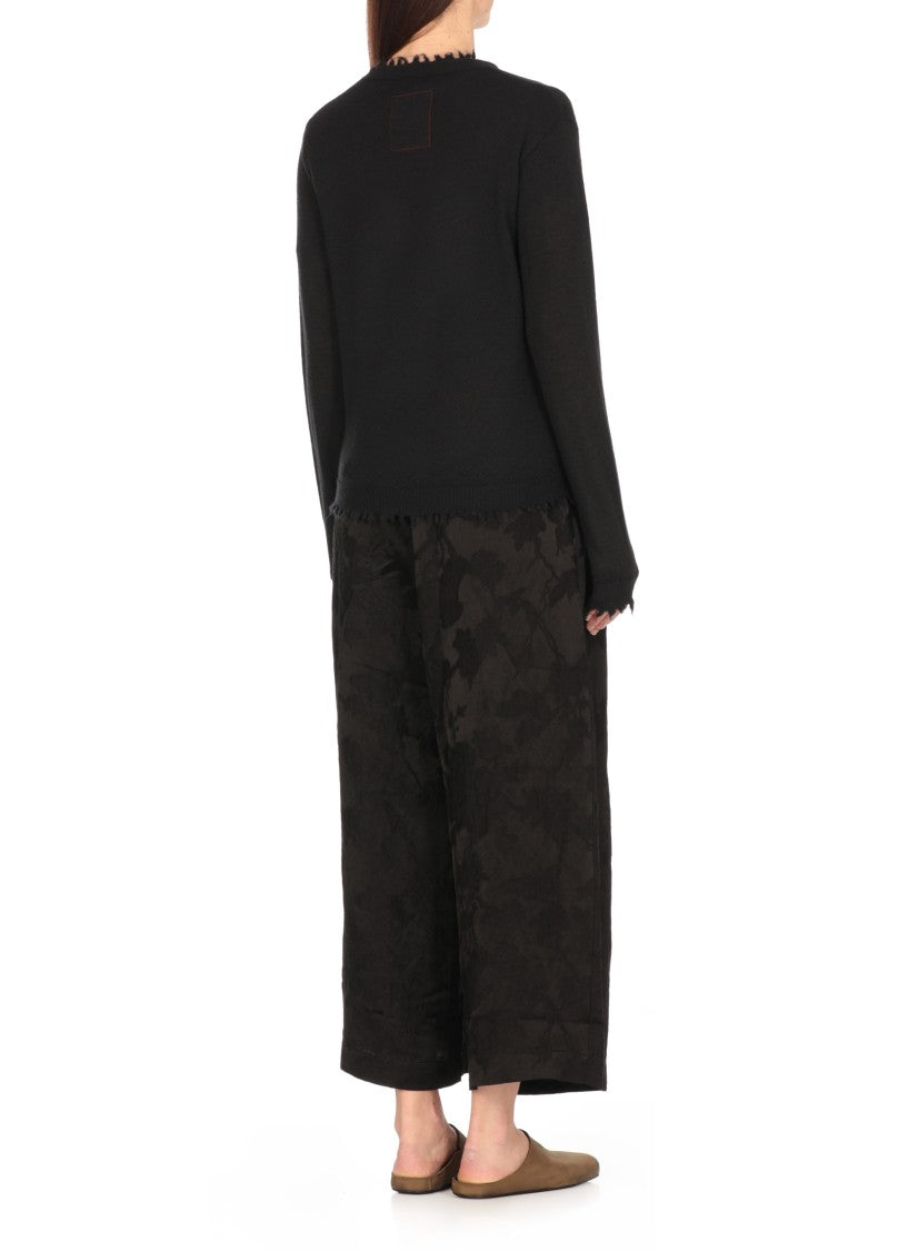 Uma Wang V-Neck Black Cashmere Cardigan