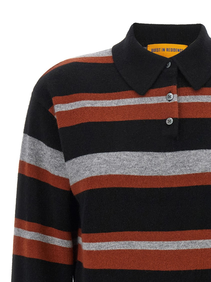 Guest In Residence 'Collegiate Stripe' Polo Shirt