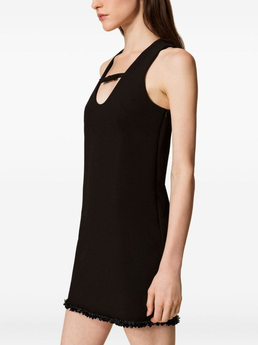 Twin-Set Mini Dress With V-Neckline