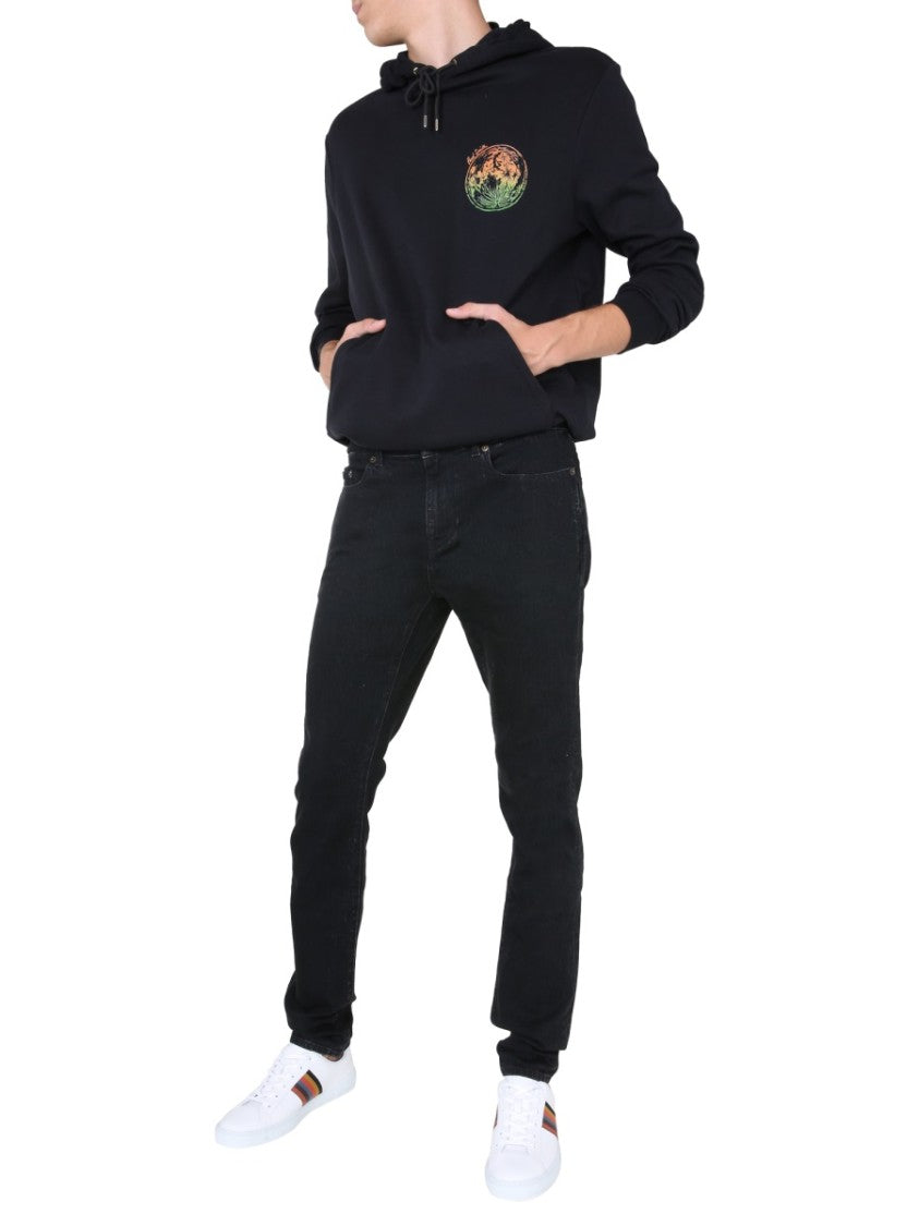 Paul Smith Graphic Print Hoodie With Drawstring Hood