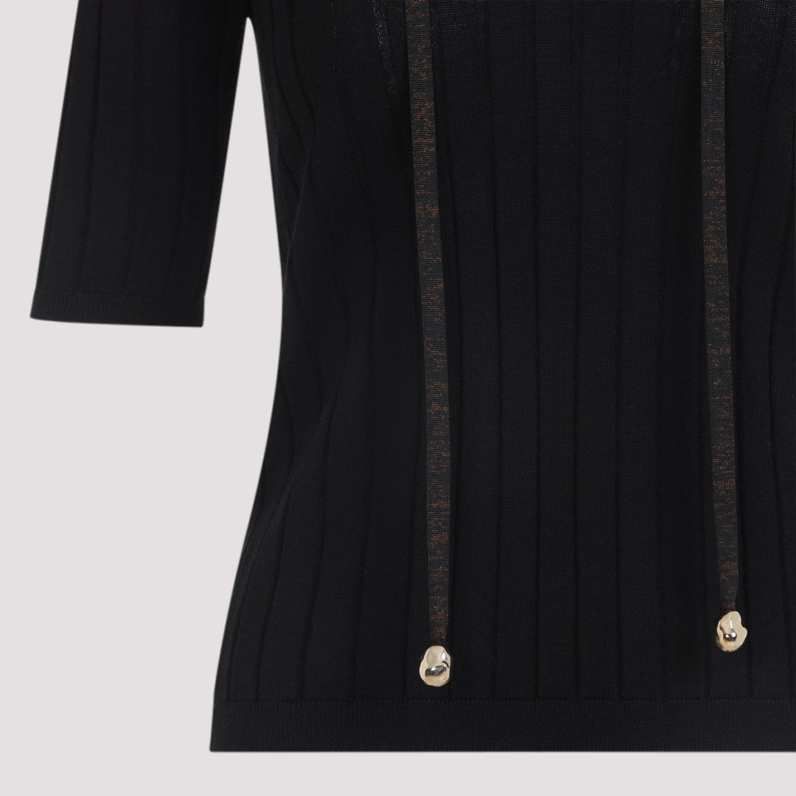 Fabiana Filippi Black Virgin Wool Polo