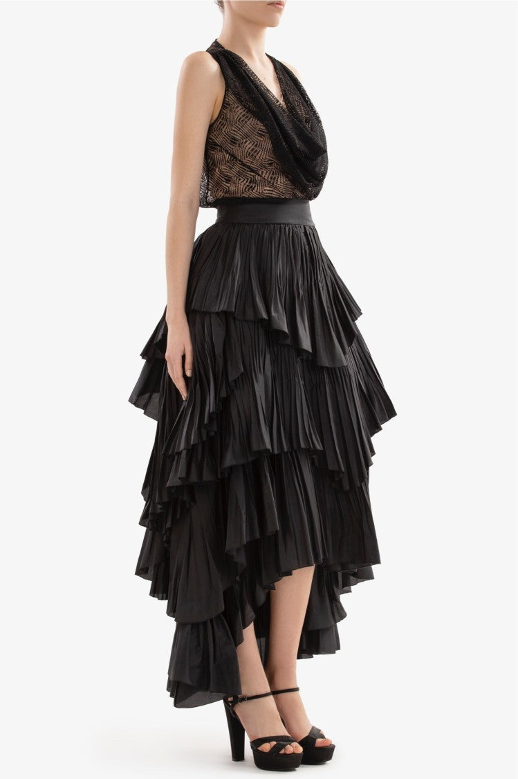 Saiid Kobeisy Draped Lace Top