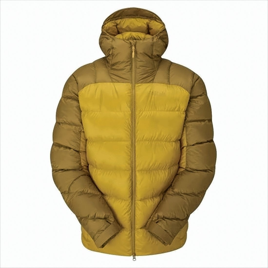 Rab Two-Tone Puffer Jacket With Hood And Quilted Design