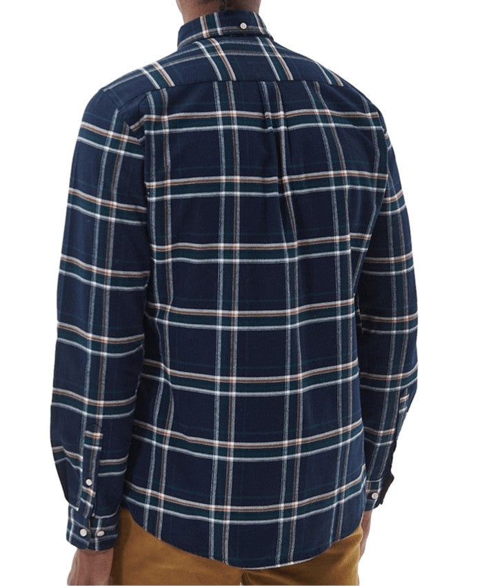 Barbour Long-Sleeve Plaid Shirt With Button-Down Collar