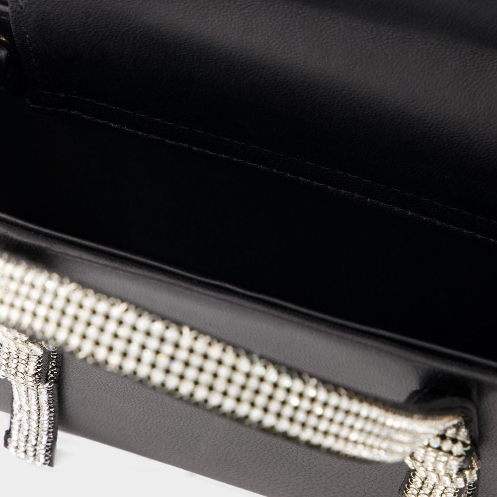 Kara Bow Midi Bag - Leather - Black