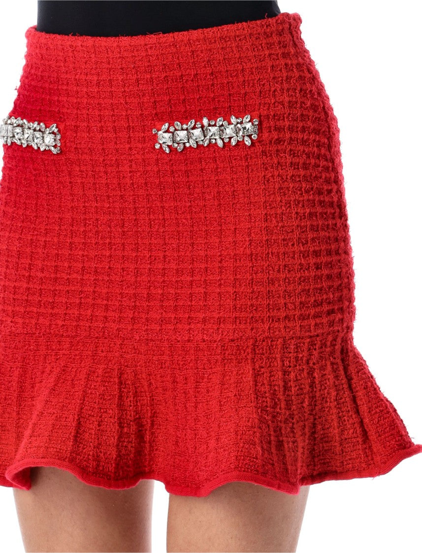 Self-Portrait Knit Mini Skirt
