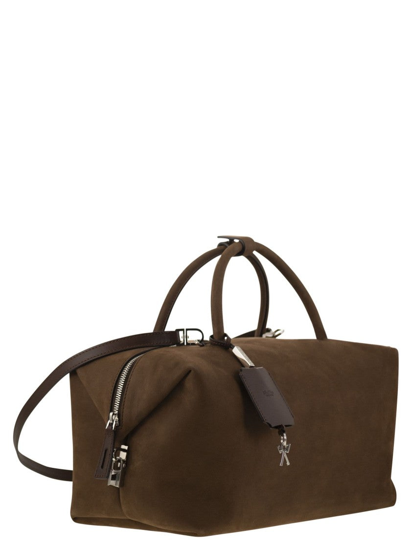 Max Mara Holdalllsuede - Large Nubuck Leather Satchel