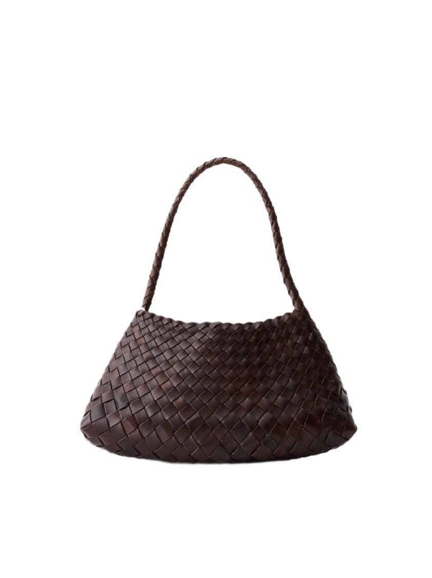 Dragon Diffusion Handwoven Buffalo Leather Mini Santa Croce Basket