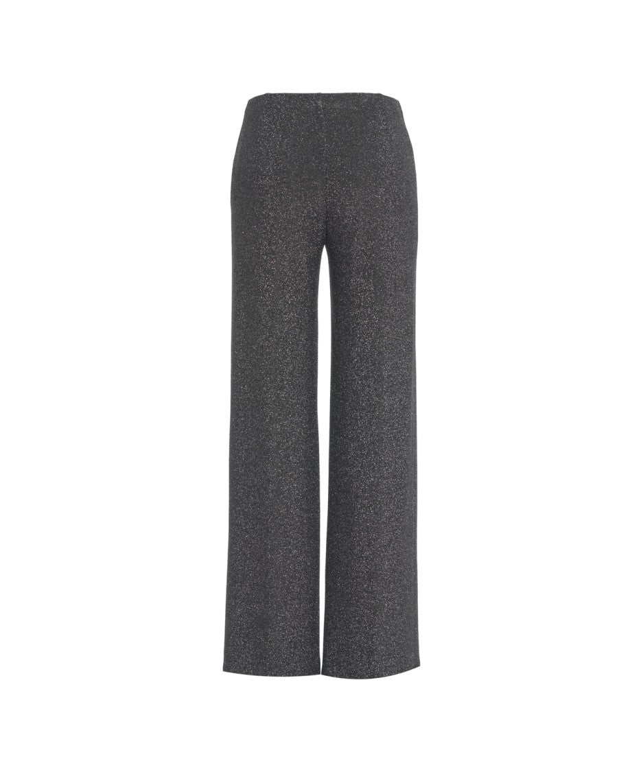 Jucca Wide-Leg Trousers In Shimmering Lurex Fabric