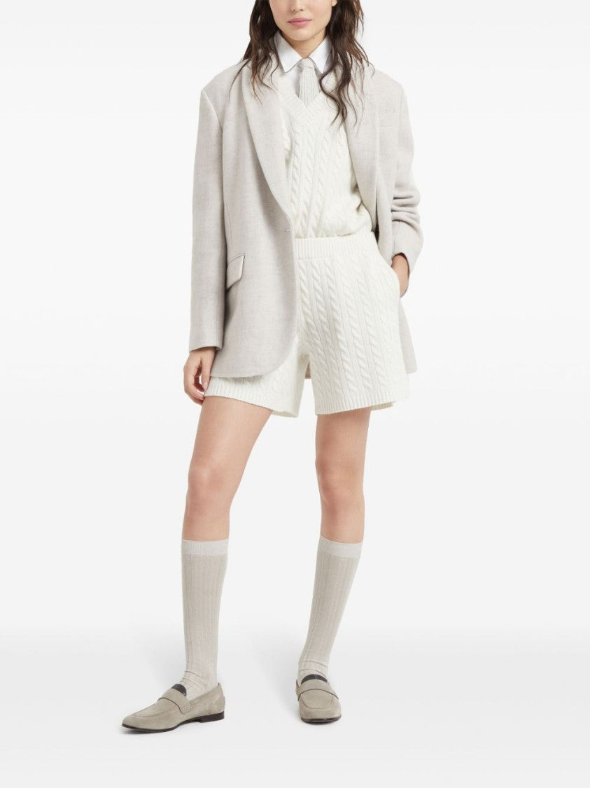 Brunello Cucinelli White Cotton Shirt With Stretch Design