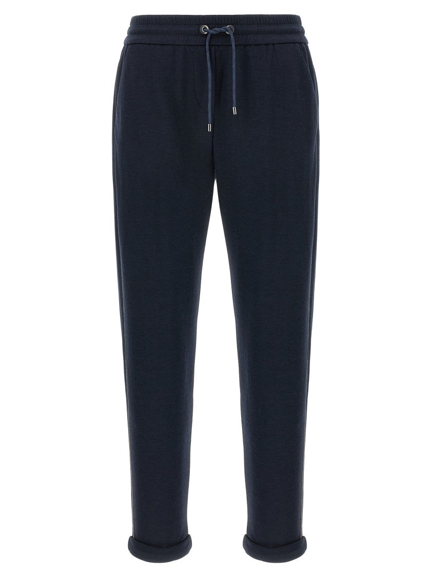 Brunello Cucinelli Monile Detail Joggers With Adjustable Waist